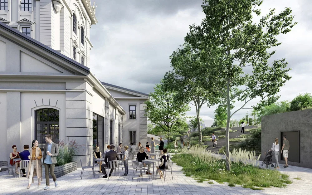 VIZUALIZACE: Areál v okolí Vinohradské vodárny ožije. Vznikne zde vodárenské osvětové centrum Hydropolis Praha