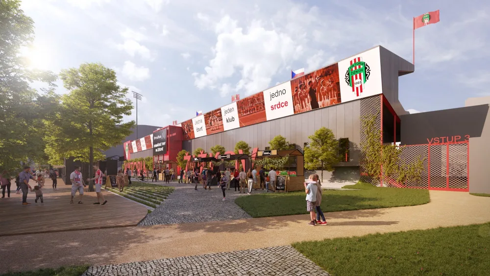 VIZUALIZACE: Projekt, který vdechne dolnímu Žižkovu nový život. Podívejte se na nový stadion Viktorky