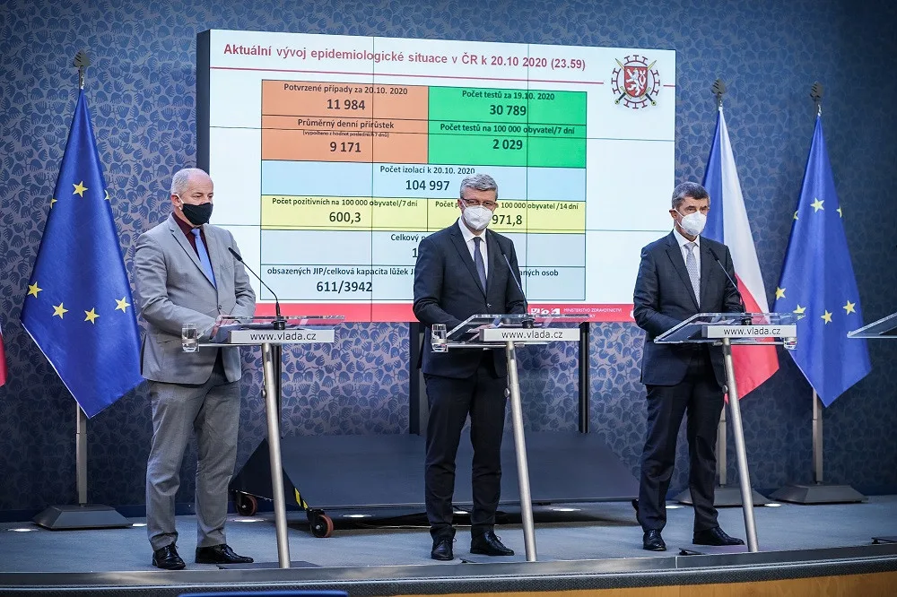Vláda oznámila tvrdší opatření: od středy bude v Česku platit zákaz nočního vycházení a zavření obchodů v neděli a po osmé večer