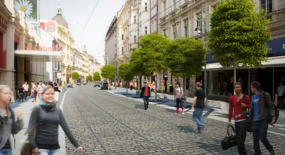 Vizualizace: Ulice Na Poříčí projde změnami. S opravou chce Praha začít příští rok