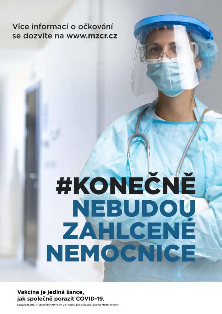 (K)očkujte se, vyzývají studenti Univerzity Karlovy, kteří nabízejí zdarma vlastní návrh kampaně pro očkování