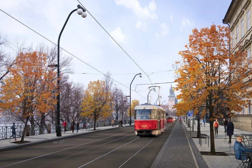 Největší proměna centra Prahy za poslední desítky let. Smetanovo nábřeží se dočká plynulejší dopravy i nových stromů