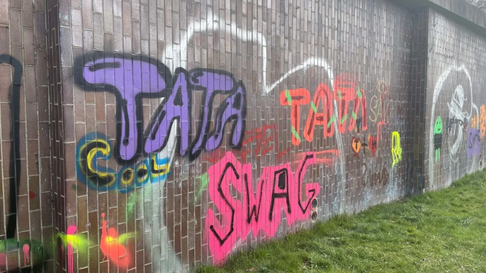 Otec vzal děti sprejovat na zeď. Myslel si, že jde o legální plochu, ta byla o kus dál