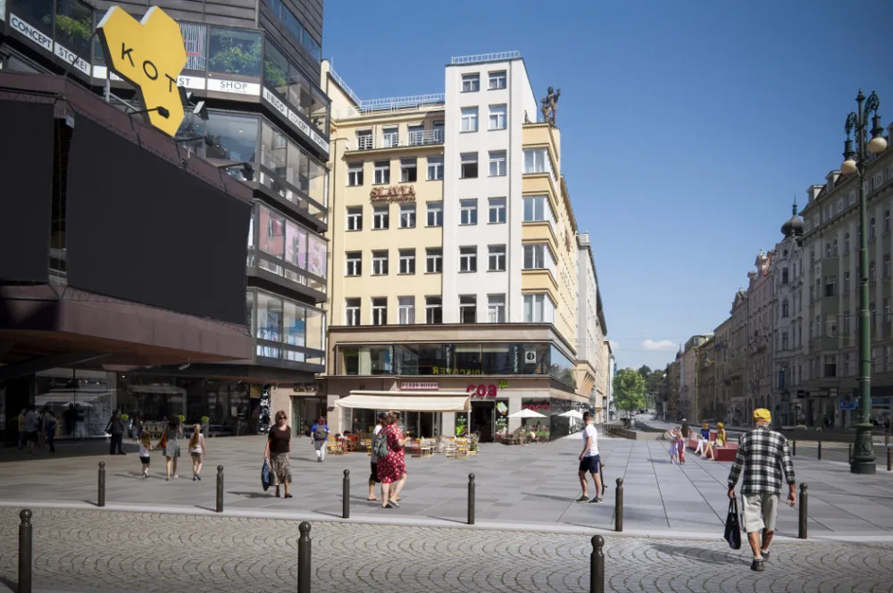 Z Revoluční ulice bude promenáda s širokými chodníky, lavičkami a dlažbou místo asfaltu