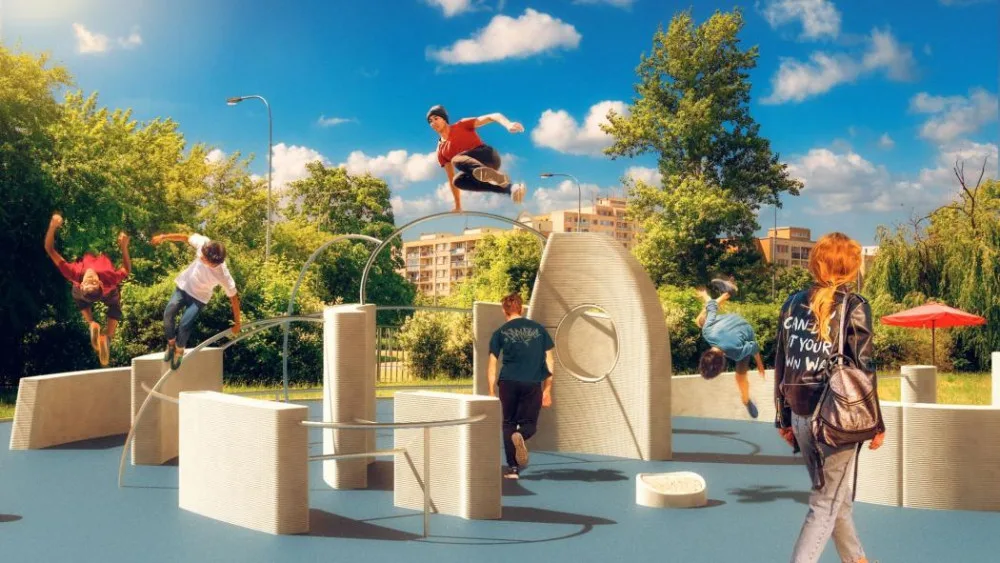 V Praze vznikne unikátní parkourové hřiště. Bude vyrobeno 3D tiskem z recyklovaného betonu