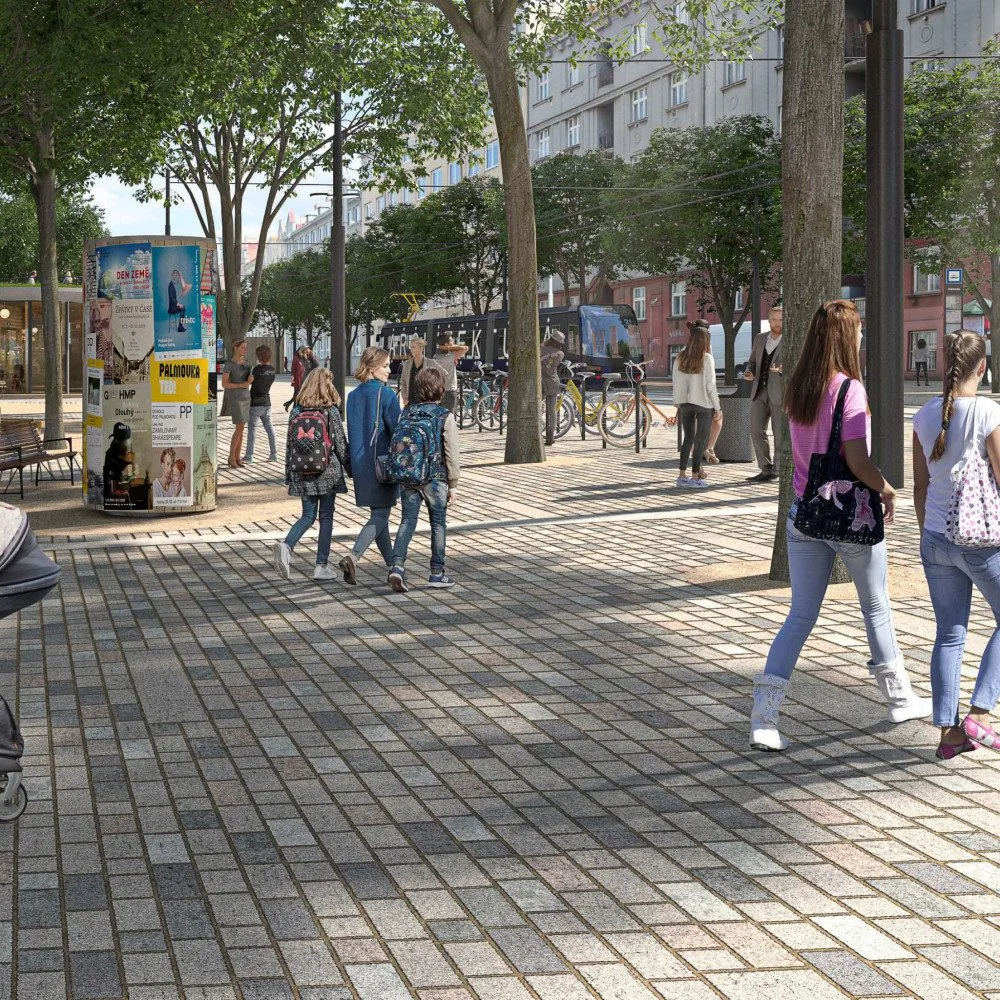 Zelené a moderní. Nové náměstí Bohumila Hrabala by mělo být dokončeno do roku 2025.
