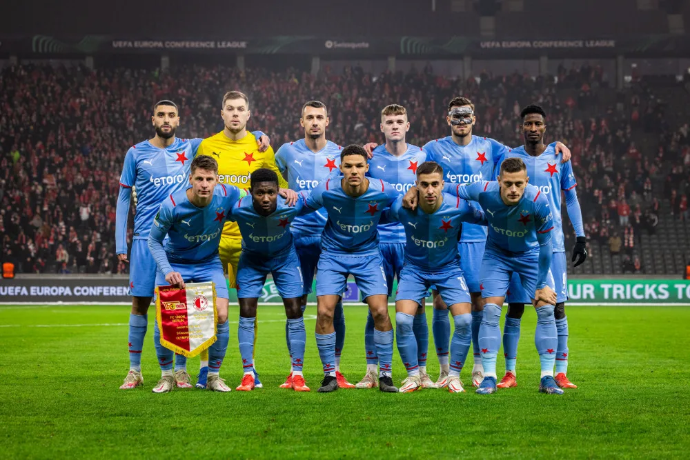 Slavia remizovala na hřišti Unionu Berlín 1:1 a zahraje si play off Evropské konferenční ligy