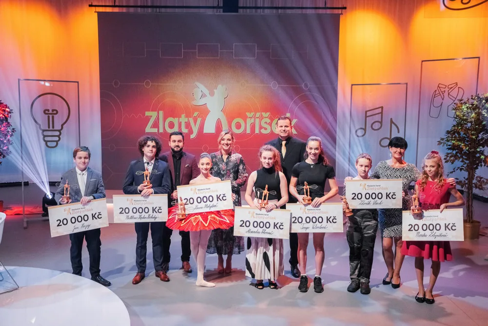 Tenistka z Prahy a další talenti. Nadané děti dostaly ocenění Zlatý oříšek