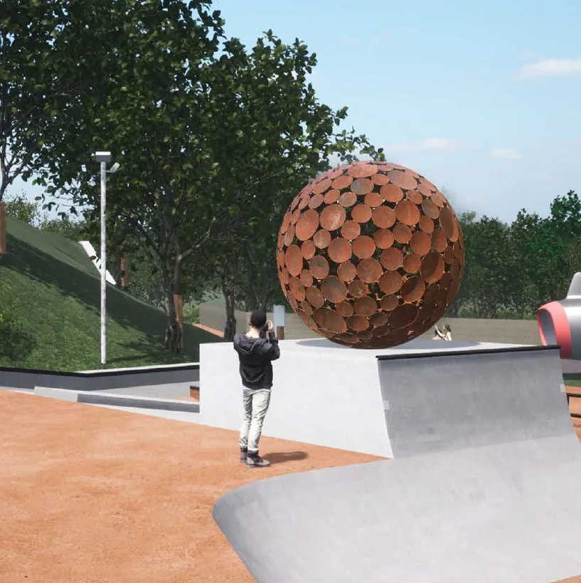 Vizualizace skateparku v Řeporyjích