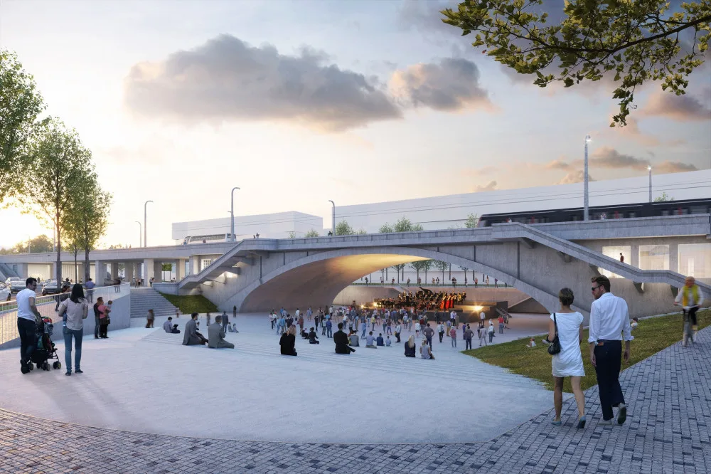 VIZUALIZACE: Libeňský most vylepší kavárny, kluziště i skatepark