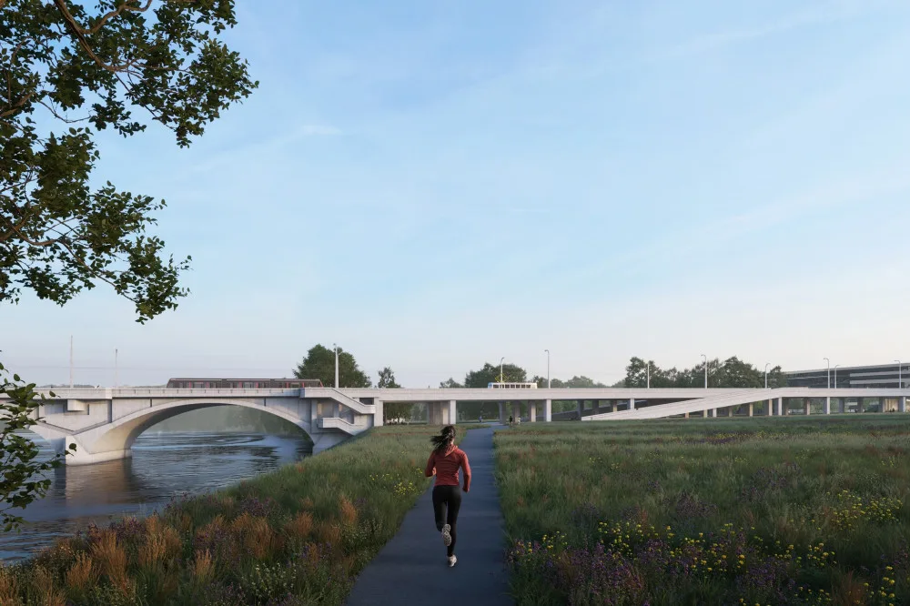 VIZUALIZACE: Libeňský most vylepší kavárny, kluziště i skatepark