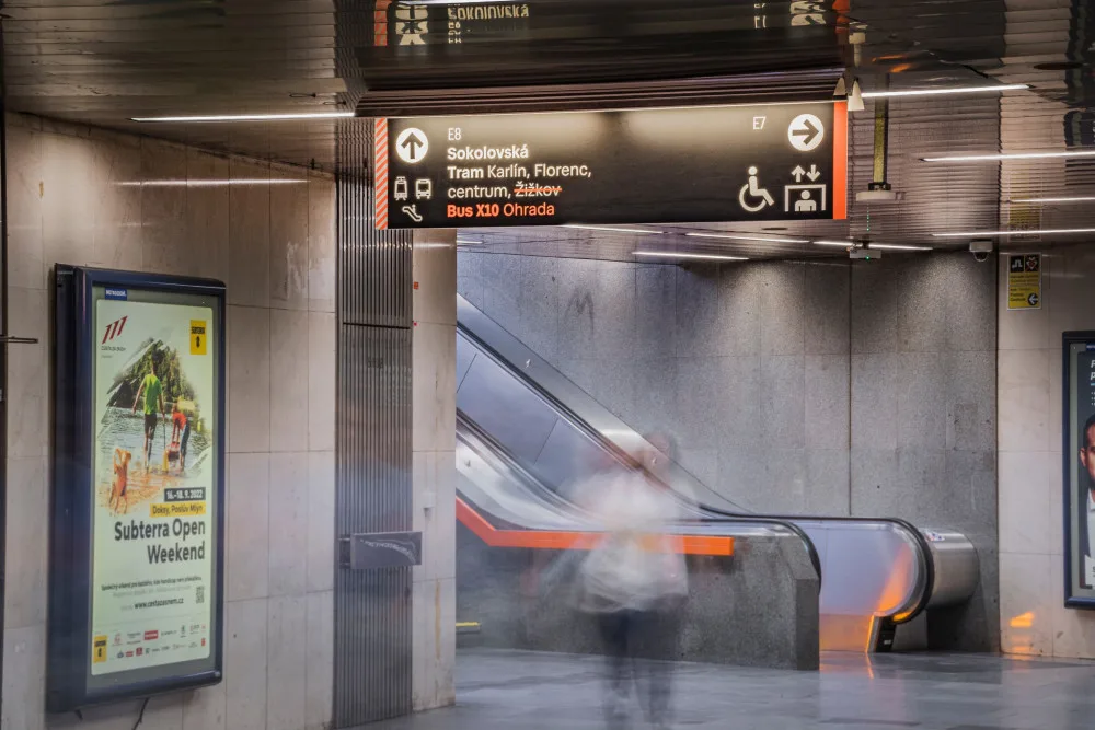 Stanice metra Palmovka dostala jako první nové značení