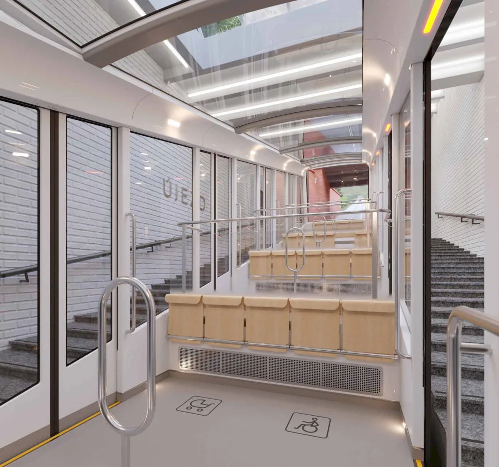 Nové vozy lanovky na Petřín vytvořila designérka, která navrhla tramvaj i erotické pomůcky