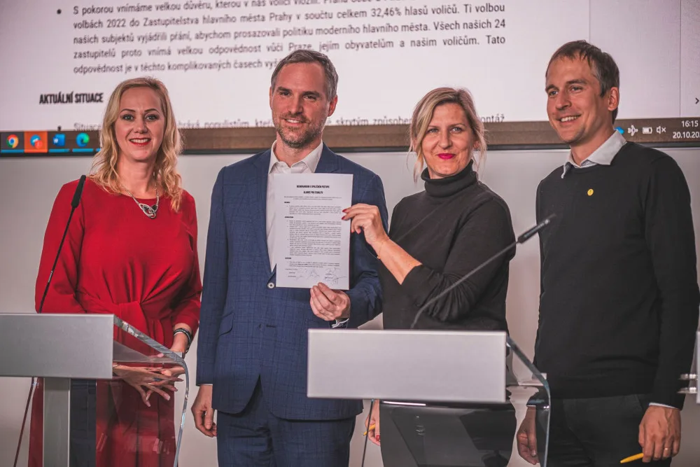 Piráti a Praha Sobě uzavřeli dohodu, v povolebním jednání budou postupovat spolu