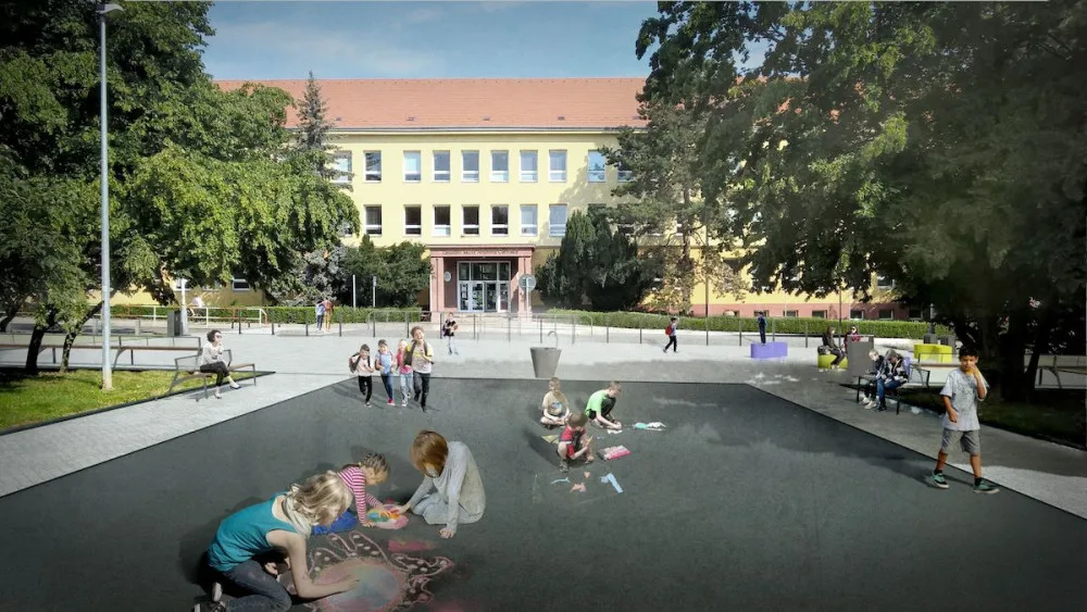 VIZUALIZACE: Praha 6 opravuje park v Bubenči. Přidá lavičky a fontánu, hotovo by mělo být na jaře