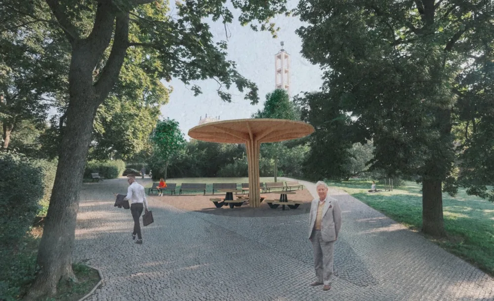VIZUALIZACE: Praha 2 chystá revitalizaci Sadů Bratří Čapků. Oddělí děti a pejskaře
