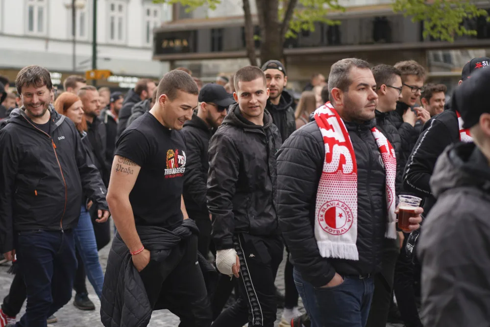 Fanoušci Slavie vyšli na Letnou, čeká je derby se Spartou