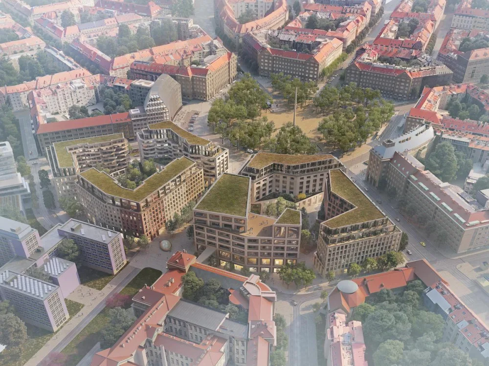 Návrh týmu Pavel Hnilička Architects+Planners (ČR) + Baumschlager Eberle Architects (A)