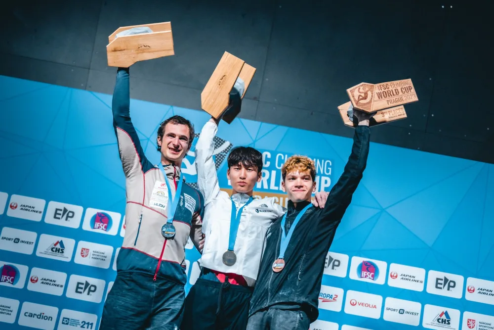 Lezec Ondra získal stříbro v pražském závodě Světového poháru v boulderingu