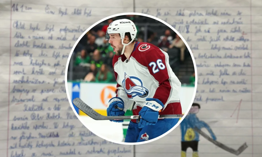 Ondřej Pavel v dresu Colorada Avalanche.