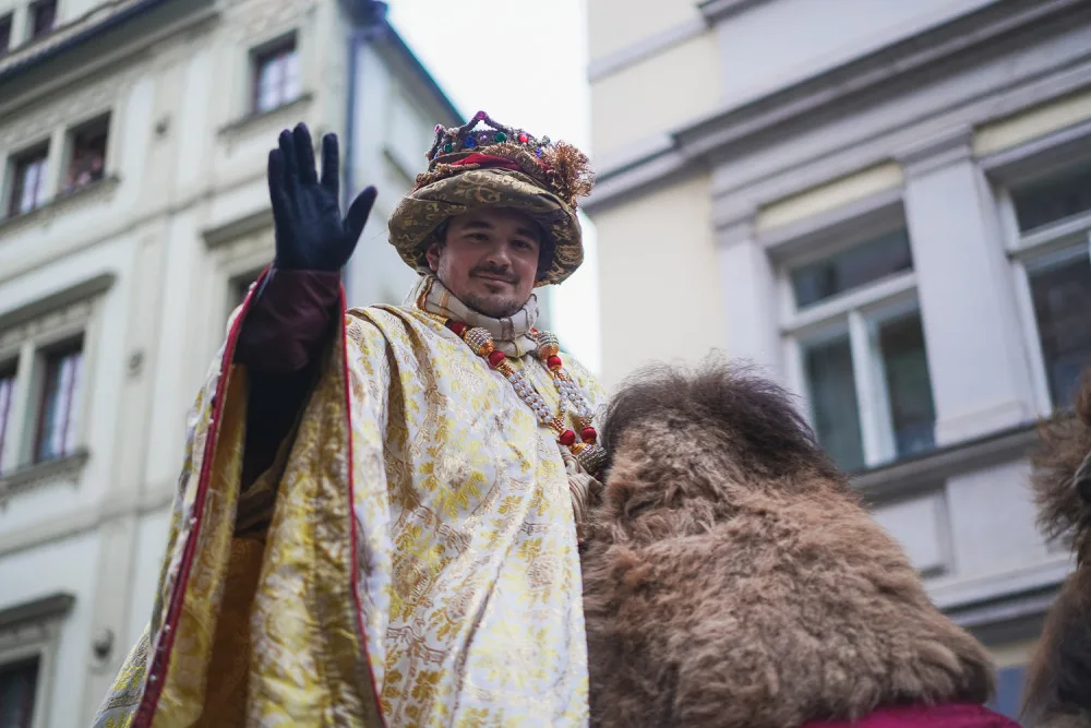 FOTOGALERIE: Prahou prošel tříkrálový průvod, nechyběli velbloudi