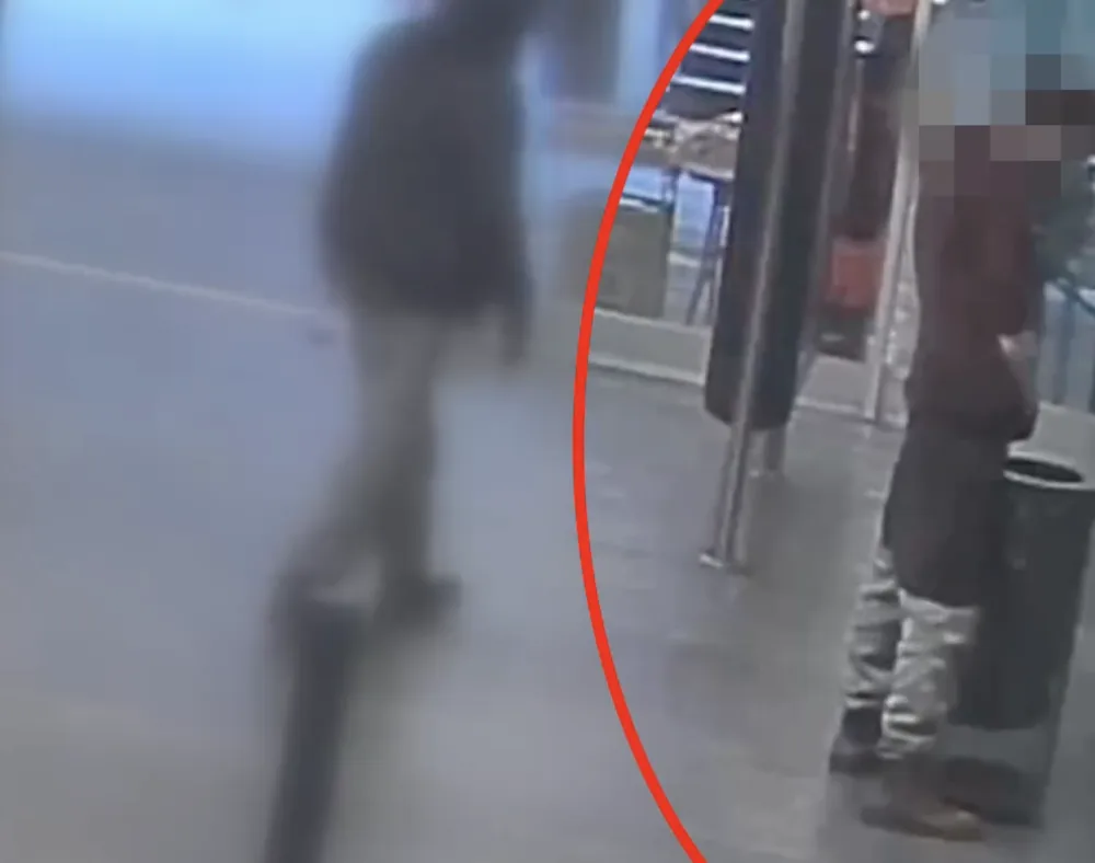 VIDEO: Muž obtěžoval cestující v metru. Ve vestibulu se pak vymočil do odpadkového koše