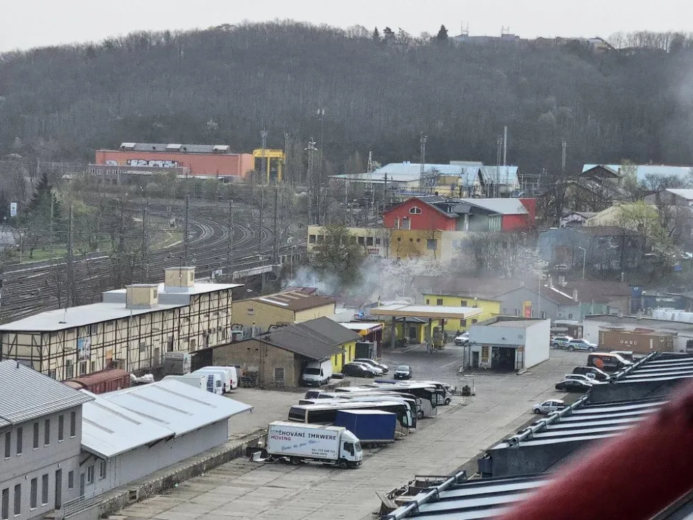 Hasiči v Nuslích zachránili z hořící budovy kočku