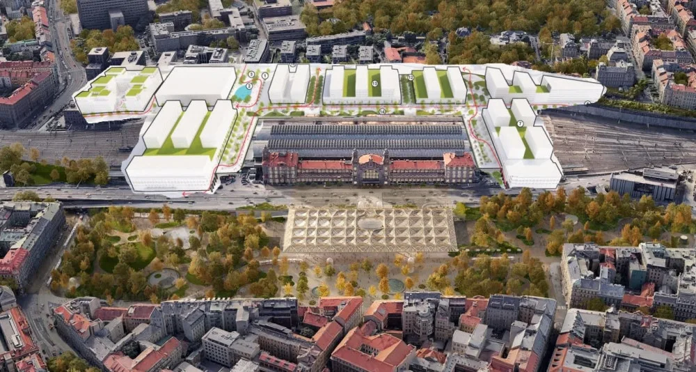 Praha souhlasí se zastřešením části kolejiště hlavního nádraží. Na platformě by mohly stát domy