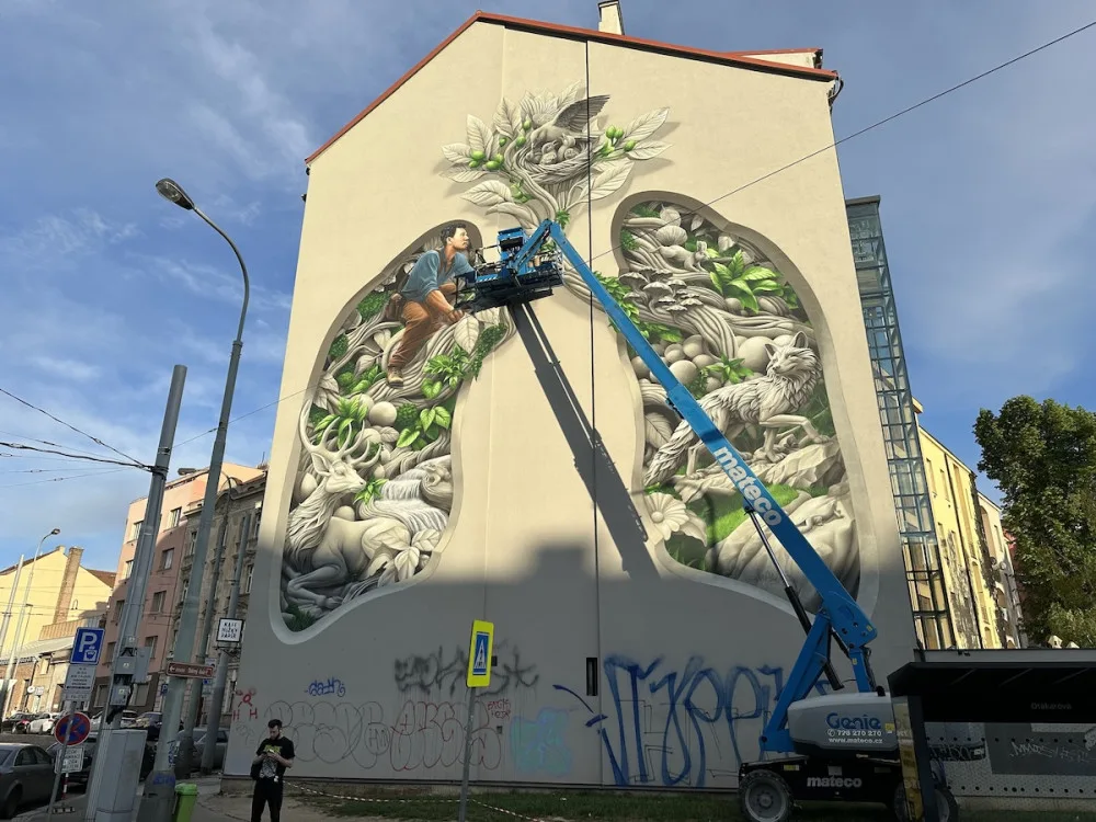 Nový ChemiSův mural upozorňuje na problémy astmatiků. V Česku jich je sedm set tisíc