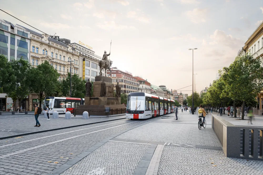 ANKETA: Za tři roky se vrátí tramvaje do horní části Václavského náměstí. Primátor je skeptický, co na projekt říkáte vy?