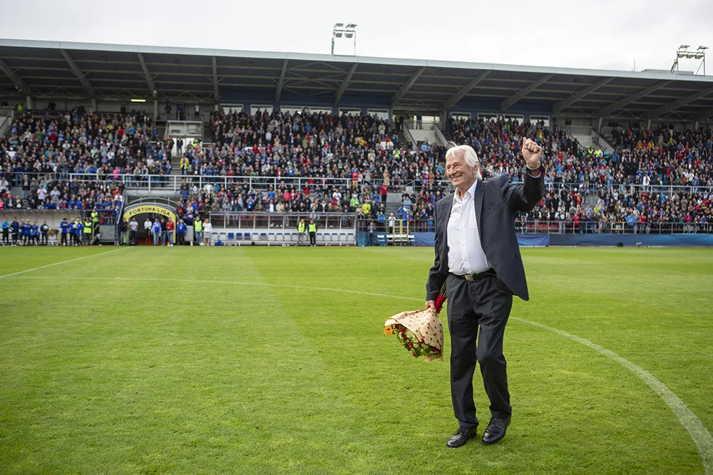 Trenér Karel Brückner před pěti lety na Zápase století Sigmy Olomouc