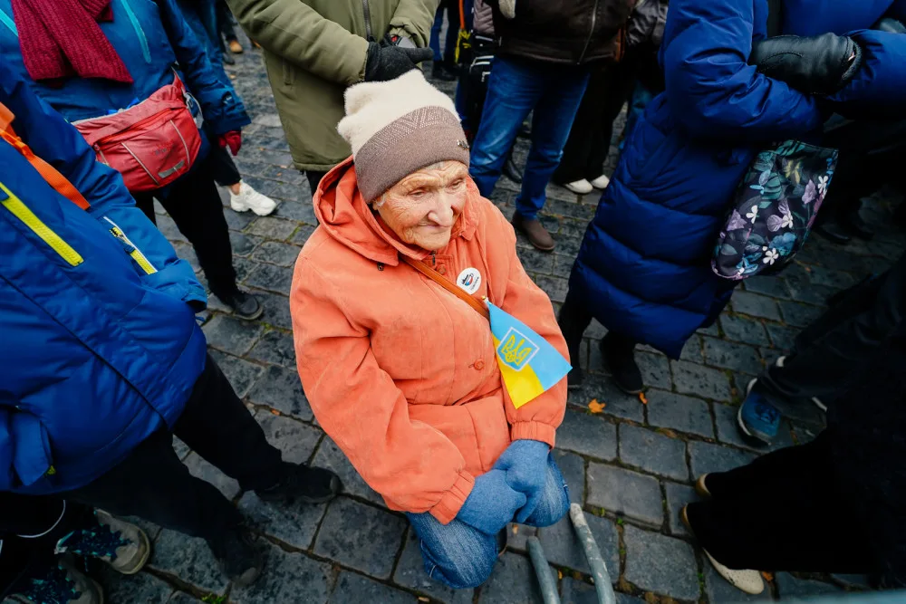 FOTOGALERIE: Podívejte se na atmosféru demonstrace Zůstaňme demokratickým srdcem Evropy Milionu chvilek