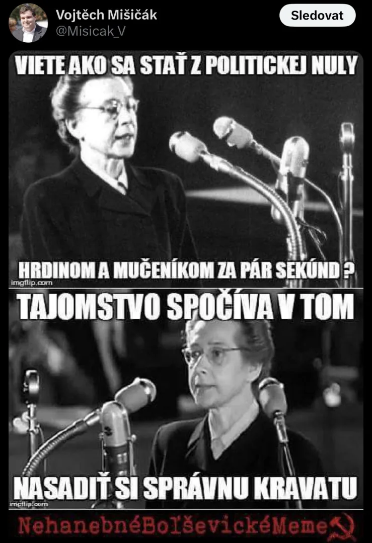 Komunista zesměšňuje popravu Horákové nebo smrt Palacha. Bolševický prase, píší lidé v komentářích
