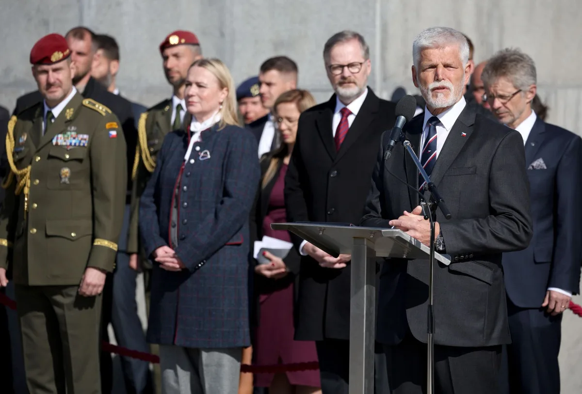 Je správné, že se stavíme za práva napadené Ukrajiny, řekl prezident při pietním aktu na Vítkově