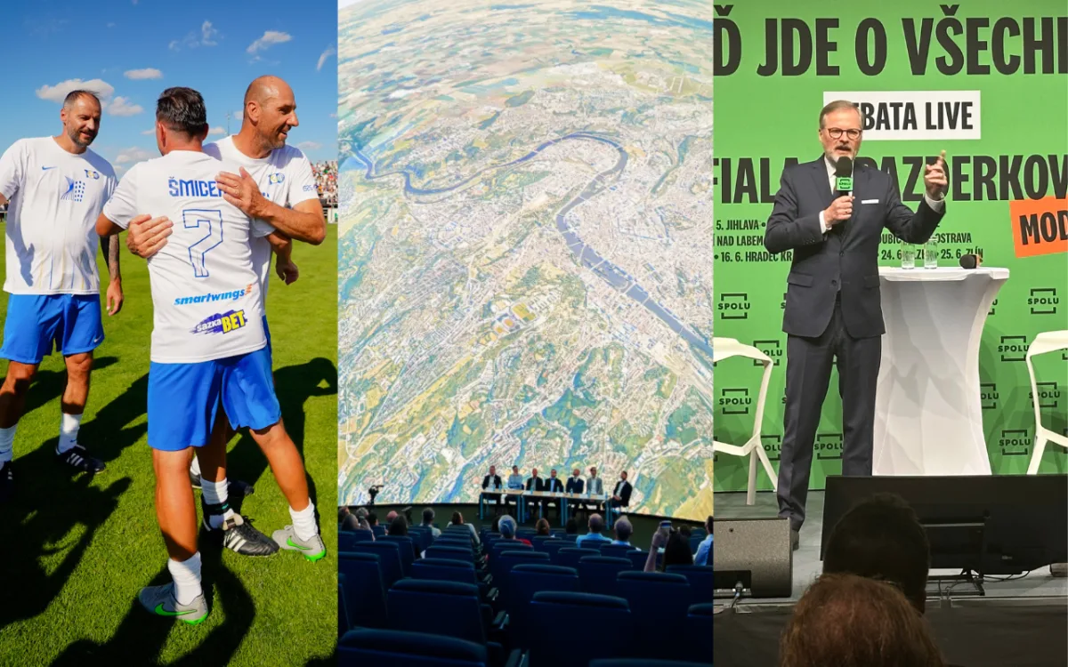 Hvězdy fotbalu v Dolních Chabrech, úžasné planetárium a Fialova debata