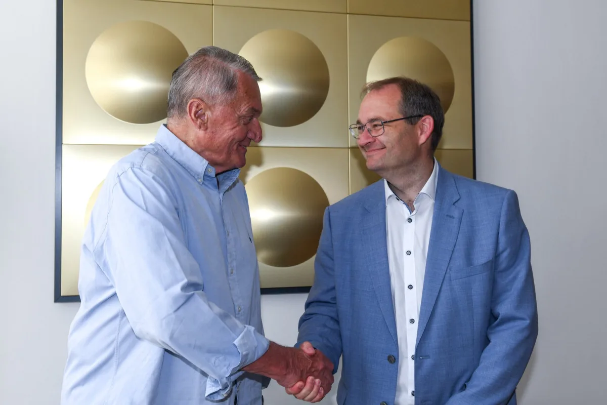Primátor Bohuslav Svoboda s Tomášem Havlem.