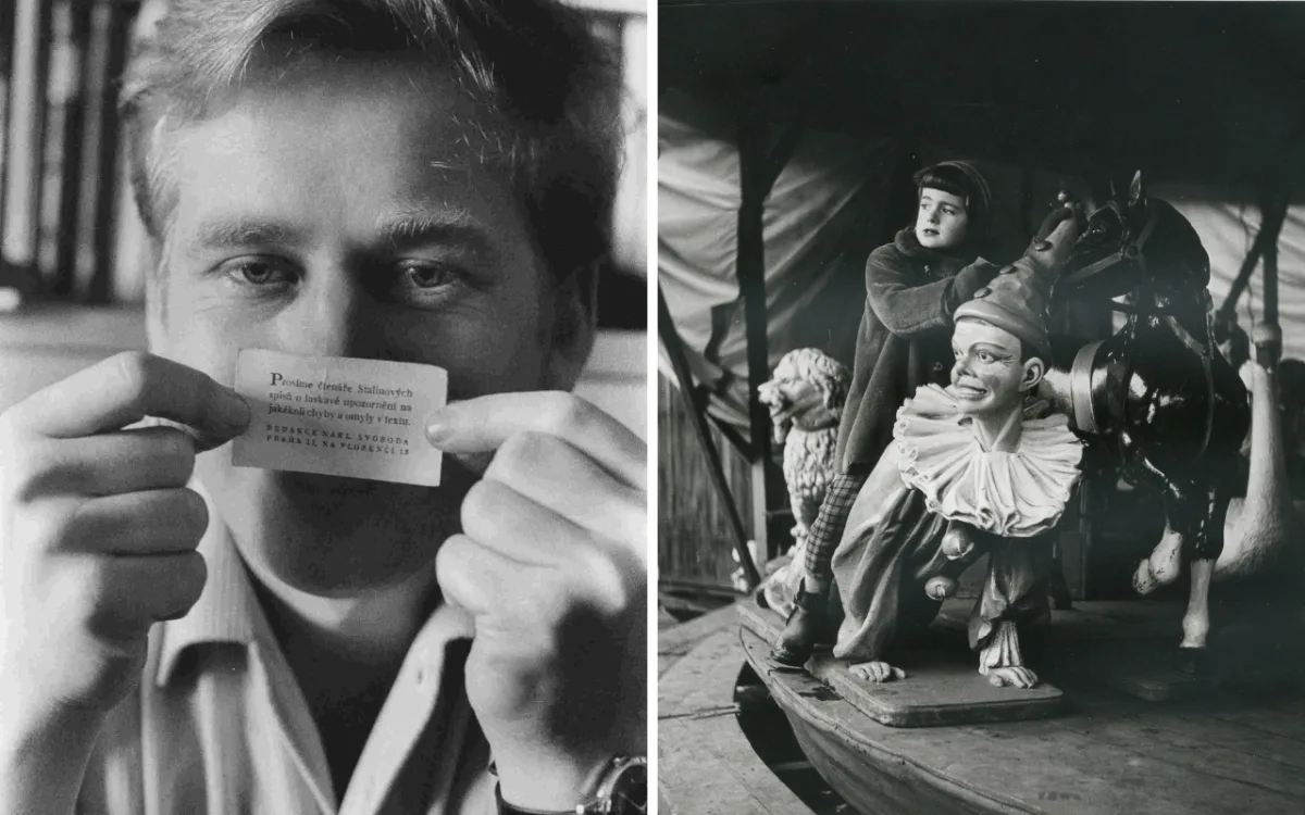 Václav Havel v roce 1967, dítě na Matějské pouti v roce 1960