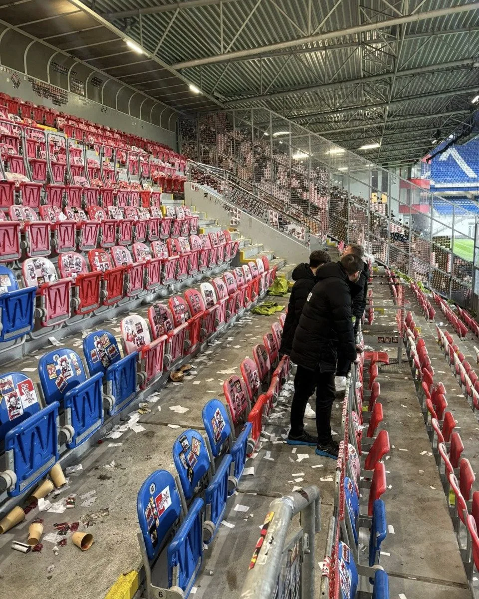 Fanoušci Slavie způsobili na stadionu Plzně škody za stovky tisíc