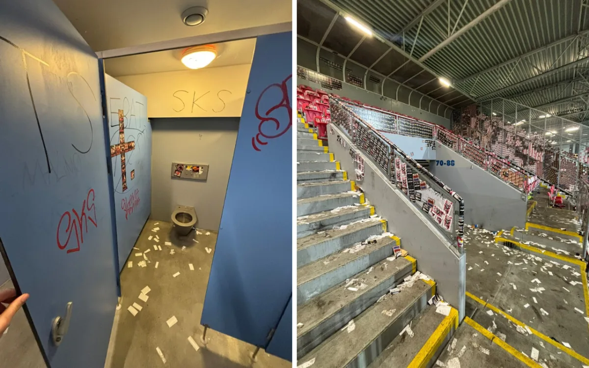 Fanoušky Slavie kvůli poničení stadionu Plzně vyšetřuje policie