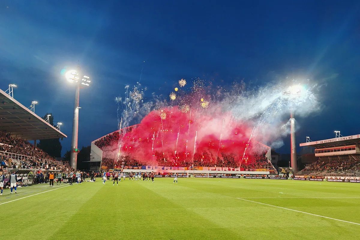 Fanoušci Sparty na severní tribuně Androva stadionu - ilustrační foto
