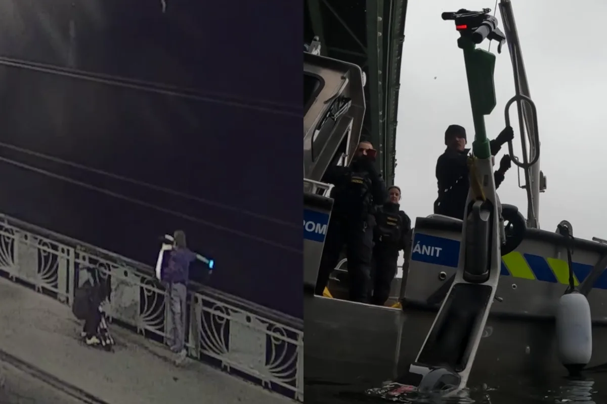 Muži do vody hodili jedenáct koloběžek