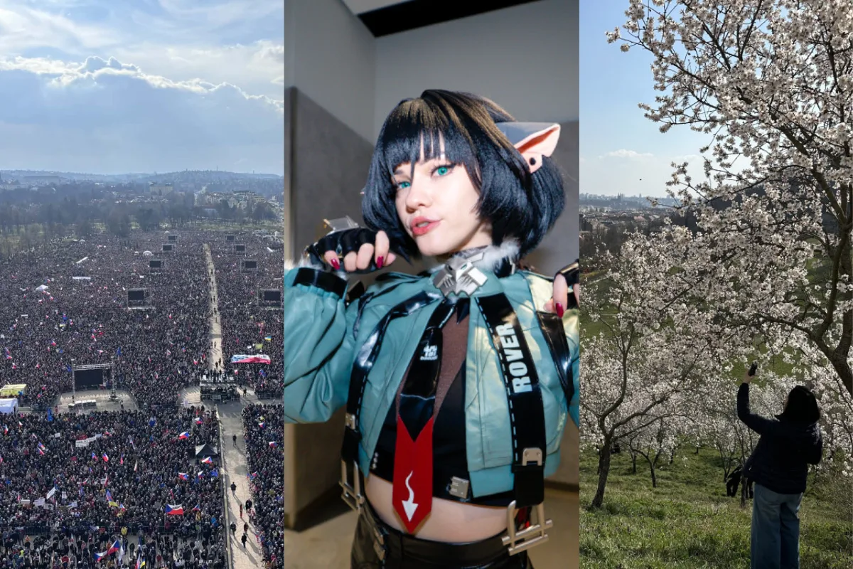 Demonstrace na Letné, návštěva Comic-Conu a rozkvetlý Petřín