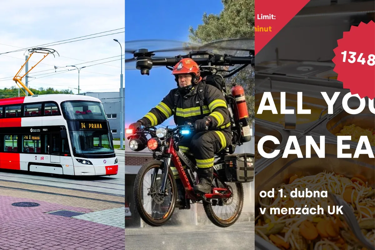 Dvoupatrová tramvaj, létající hasič, bezedná menza