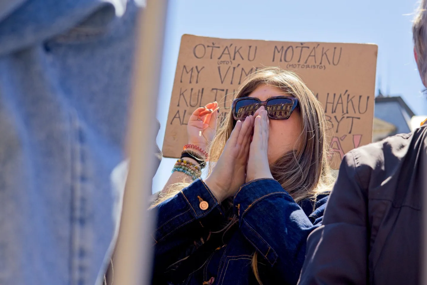 OBRAZEM: Nespokojení studenti, Hřib proti Ševčíkovi. Akce na podporu médií přilákala stovky lidí