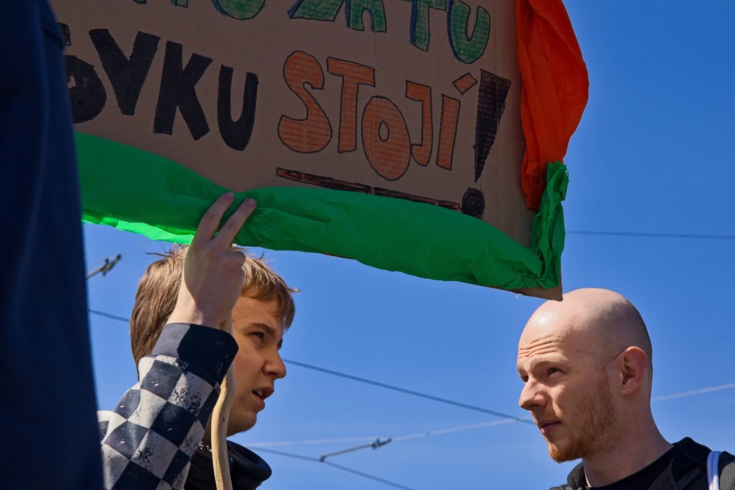 OBRAZEM: Nespokojení studenti, Hřib proti Ševčíkovi. Akce na podporu médií přilákala stovky lidí