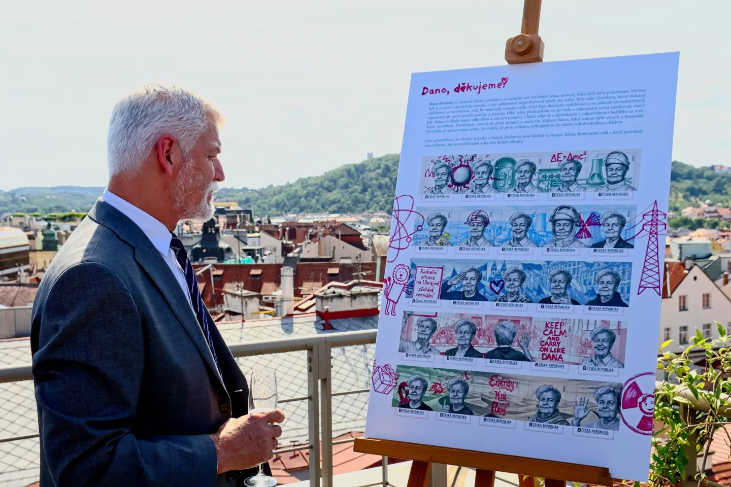Známka propojuje lidi. Prezident Pavel a miliardář Dědek uctili památku Dany Drábové