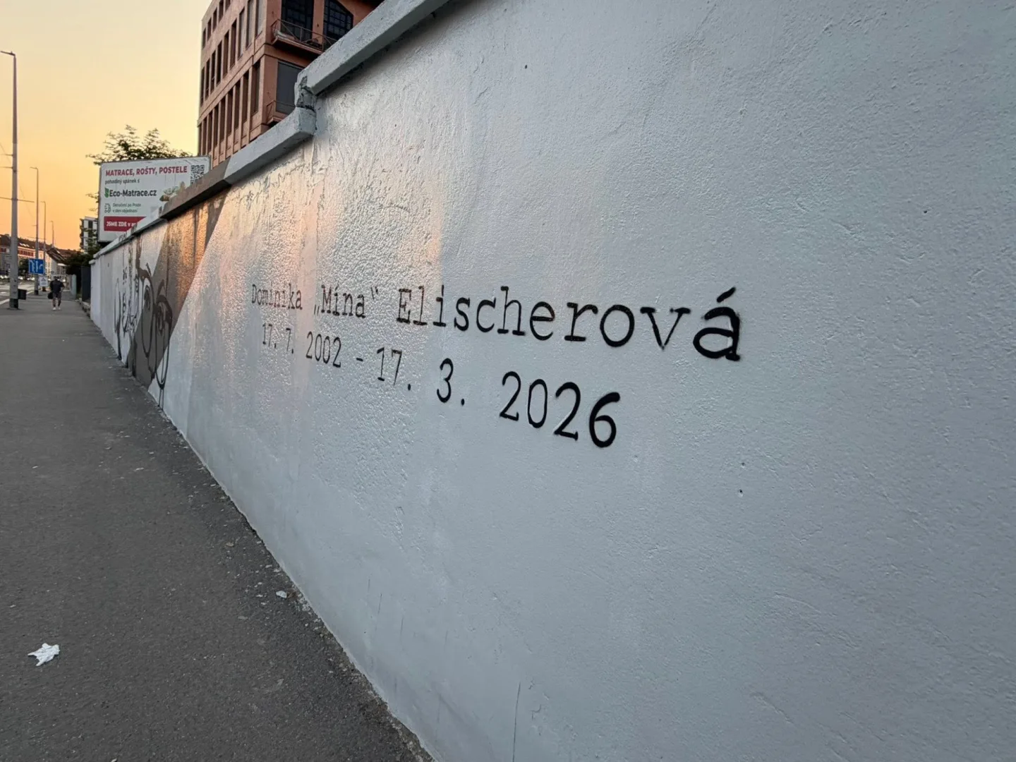 Zesnulou influencerku Mínu připomíná ve Vysočanech nový mural