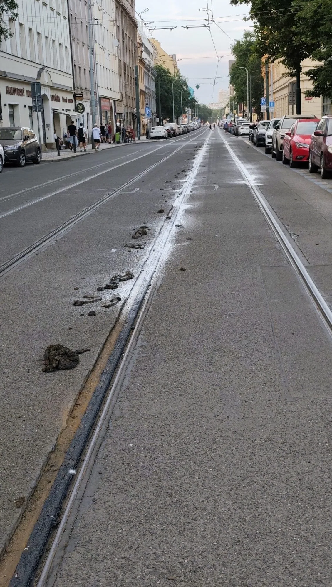 Vysoké teploty poškodily tramvajovou trať mezi Florencí a Palmovkou