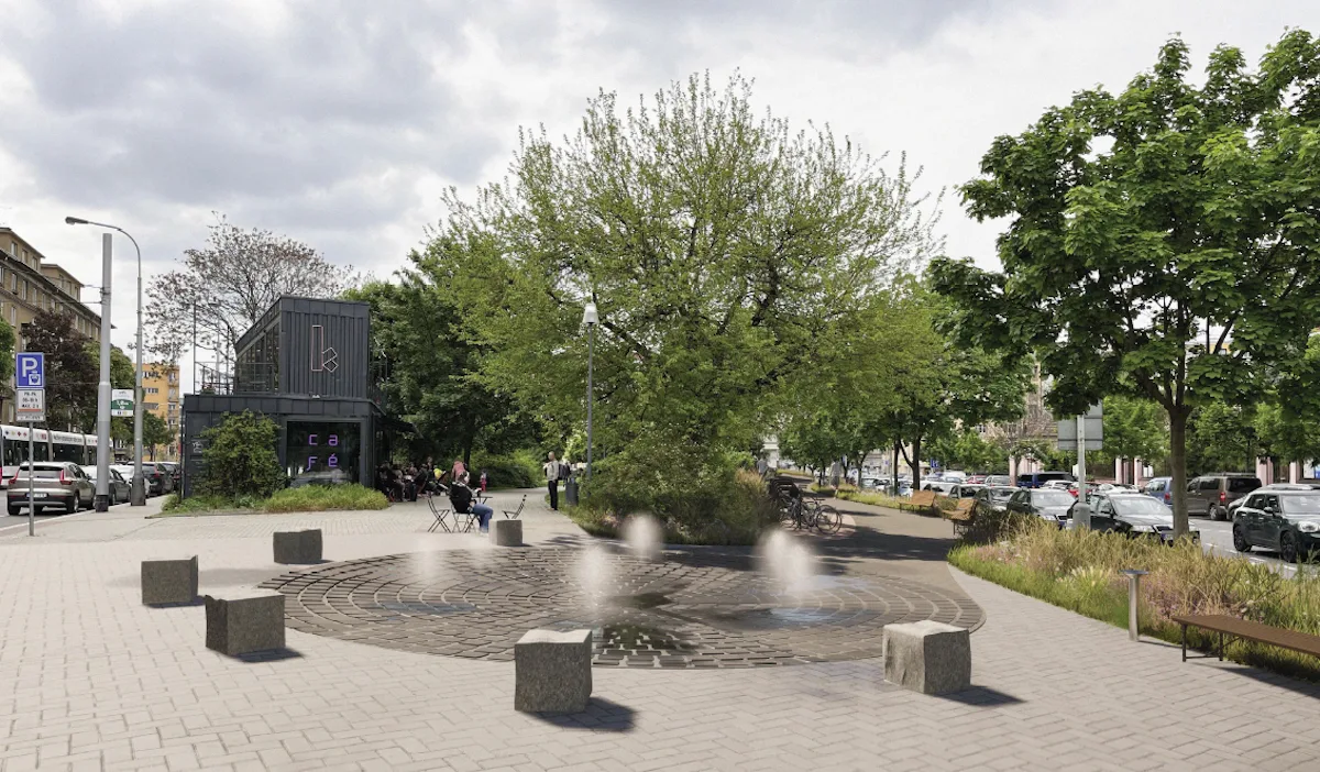 Ortenovo náměstí se promění, rozšíří park a postaví vodní prvek