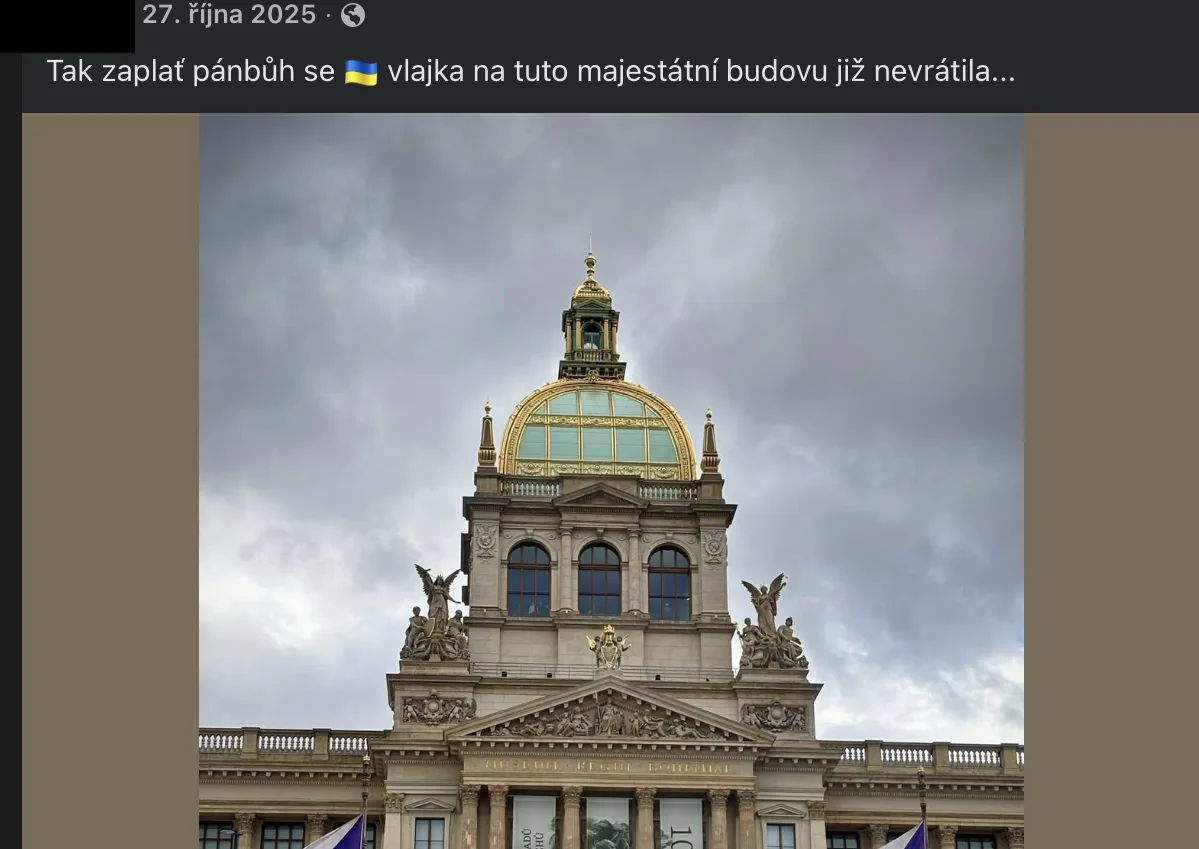 Příspěvek ze sociální sítě.